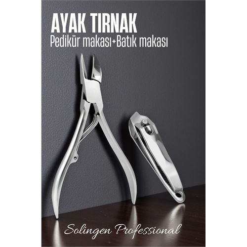 Modacar Ayak Tırnak Makası Batık Tırnak Makas Seti Pedikür Tırnak Makası Merys Solingen 