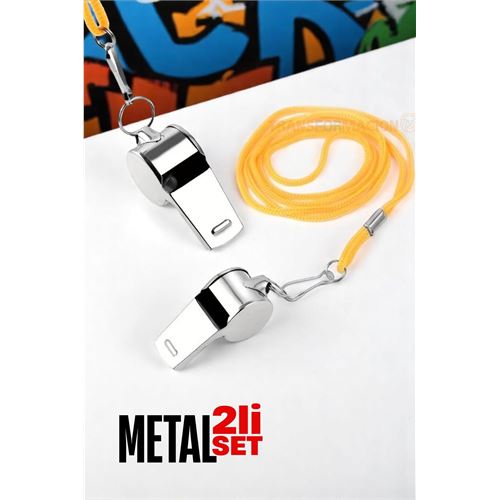 ModaCar Metal Düdük - Spor Düdüğü - Hakem Düdüğü Metal Deprem Düdüğü 2 li SET 