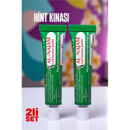 ModaCar Geçici Dövme Kınası - Tüp Hint Kınası Kırmızı 2li SET Al-Najam 