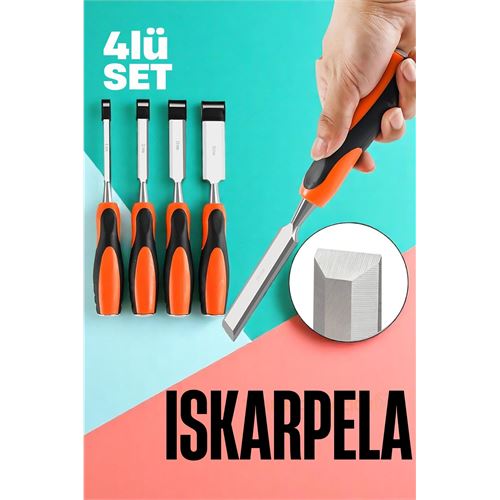 ModaCar Iskarpela Seti - Vanadyum Çelik Ahşap İşleme Aleti  Profesyonellere Ahşap Keski Seti 