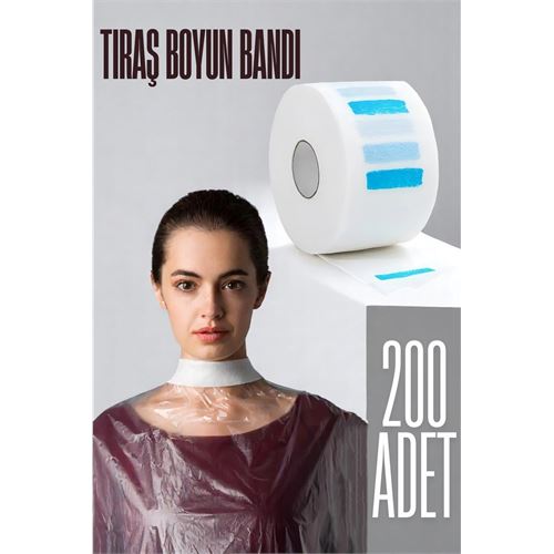 ModaCar Kuaför Tıraş Boyun Bandı - Berber Boyun Bandı Tek Kullanımlık Boyun Bandı 200 Adet 