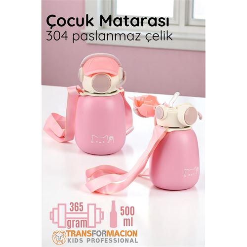 Modacar Inox Çelik Hafif Çocuk Matarası 500 ml KAPASİTELİ 