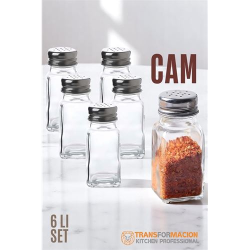 Modacar Cam Tuzluk Biberlik Karabiberlik 6 lı SET 
